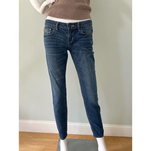 Y2k Hollister Co Low Rise Skinny Medium Wash Jeans Size 3S, 26 - Picture 1 of 8